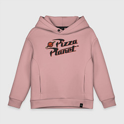 Толстовка оверсайз детская Pizza Planet, цвет: пыльно-розовый