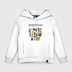 Толстовка оверсайз детская UNDERTALE, цвет: белый