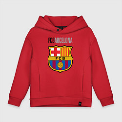 Толстовка оверсайз детская Barcelona FC, цвет: красный