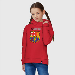Толстовка оверсайз детская Barcelona FC, цвет: красный — фото 2