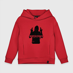 Толстовка оверсайз детская Watch dogs 2 Z, цвет: красный