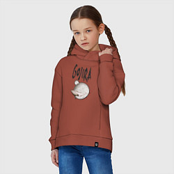 Толстовка оверсайз детская Gojira, цвет: кирпичный — фото 2