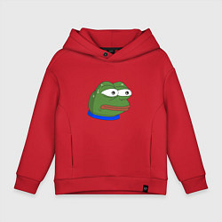 Толстовка оверсайз детская Pepe MonkaS, цвет: красный
