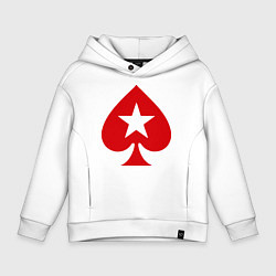 Толстовка оверсайз детская Покер Пики Poker Stars, цвет: белый