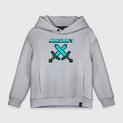 Толстовка оверсайз детская Minecraft, цвет: меланж