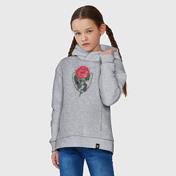 Толстовка оверсайз детская Skull&Rose, цвет: меланж — фото 2