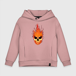 Детское худи оверсайз Fire flame skull