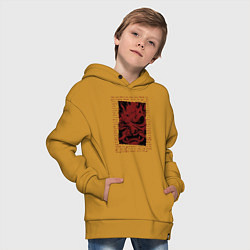 Толстовка оверсайз детская Cyberpunk 2077 SAMURAI, цвет: горчичный — фото 2