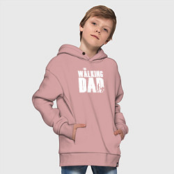 Толстовка оверсайз детская Лучший папа, цвет: пыльно-розовый — фото 2
