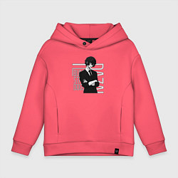 Толстовка оверсайз детская Дазай Осаму, цвет: коралловый