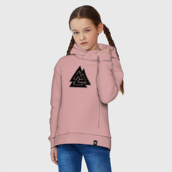 Толстовка оверсайз детская Валькнут Valknut Z, цвет: пыльно-розовый — фото 2