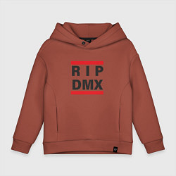 Толстовка оверсайз детская RIP DMX, цвет: кирпичный