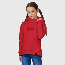 Толстовка оверсайз детская DMX Logo, цвет: красный — фото 2