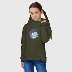 Толстовка оверсайз детская Легоси и Хару, цвет: хаки — фото 2