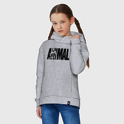 Толстовка оверсайз детская ANIMAL ЭНИМАЛ, цвет: меланж — фото 2