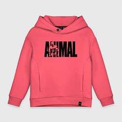 Толстовка оверсайз детская ANIMAL ЭНИМАЛ, цвет: коралловый