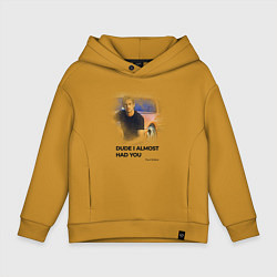 Толстовка оверсайз детская Пол Уокер Форсаж, цвет: горчичный