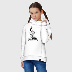 Толстовка оверсайз детская Черный Аста Черный Клевер, цвет: белый — фото 2
