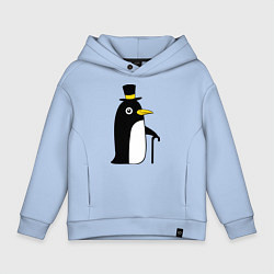 Детское худи оверсайз Пингвин в шляпе