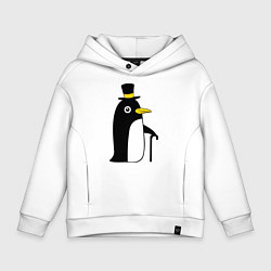 Детское худи оверсайз Пингвин в шляпе