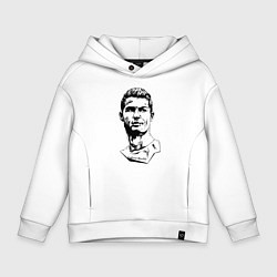 Толстовка оверсайз детская Ronaldo Manchester United Portugal, цвет: белый