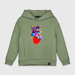 Детское худи оверсайз РАДУЖНЫЙ КОТИК RAINBOW KITTY