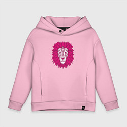 Толстовка оверсайз детская Pink Lion, цвет: светло-розовый