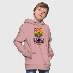 Толстовка оверсайз детская Barcelona Football Club, цвет: пыльно-розовый — фото 2