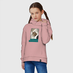 Толстовка оверсайз детская Шлёпа, цвет: пыльно-розовый — фото 2