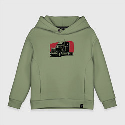 Детское худи оверсайз Truck red