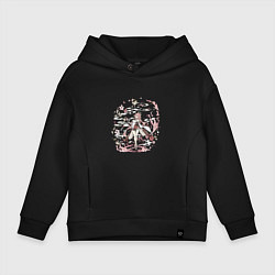 Толстовка оверсайз детская Яэ Мико в деле, цвет: черный