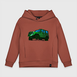 Толстовка оверсайз детская УАЗ Хантер I Hunter, цвет: кирпичный