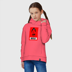 Толстовка оверсайз детская Red Hussle, цвет: коралловый — фото 2