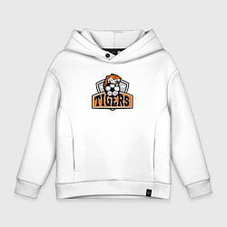Толстовка оверсайз детская Football Tigers, цвет: белый