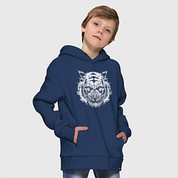 Толстовка оверсайз детская Man Tiger, цвет: тёмно-синий — фото 2