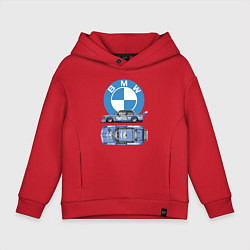 Детское худи оверсайз BMW Motorsport Retro, Germany