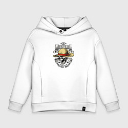 Толстовка оверсайз детская MUGIWARA ONE PIECE ВАН ПИС, цвет: белый