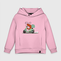 Детское худи оверсайз Креветка на мопеде