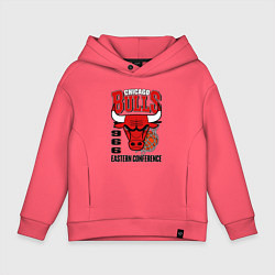 Толстовка оверсайз детская Chicago Bulls NBA, цвет: коралловый