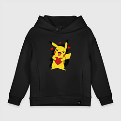 Детское худи оверсайз ПИКАЧУ И СЕРДЕЧКО POKENON PIKACHU LOVE