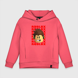 Детское худи оверсайз ROBLOX RED LOGO LEGO FACE