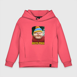 Толстовка оверсайз детская Eric Cartman 3D South Park, цвет: коралловый