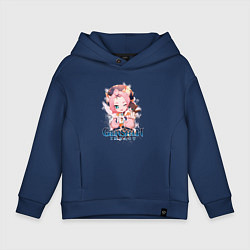 Толстовка оверсайз детская Диона Diona Genshin Impact, цвет: тёмно-синий