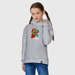 Толстовка оверсайз детская T-rex Merry Roar, цвет: меланж — фото 2