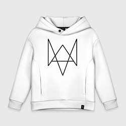 Толстовка оверсайз детская Watch Dogs, цвет: белый