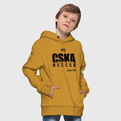 Толстовка оверсайз детская CSKA since 1911, цвет: горчичный — фото 2