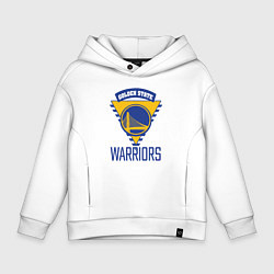 Толстовка оверсайз детская Golden State Warriors Голден Стейт НБА, цвет: белый