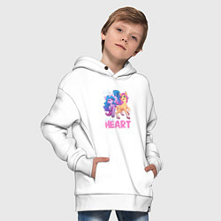 Толстовка оверсайз детская My Little Pony Follow your heart, цвет: белый — фото 2