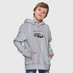 Толстовка оверсайз детская Audi sport - racing team, цвет: меланж — фото 2