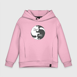 Детское худи оверсайз Коты инь янь 01